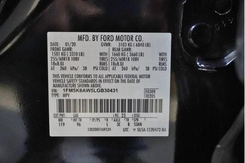 Black 2020 Ford Utility Police Interceptor Base