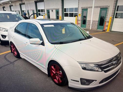 White Platinum Clearcoat Metallic 2012 Ford Fusion Sport