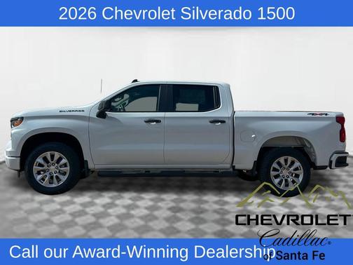 Summit White 2026 Chevrolet Silverado 1500 Custom