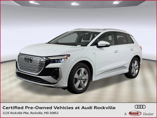 Glacier White Metallic 2025 Audi Q4 e-tron 55 quattro Premium