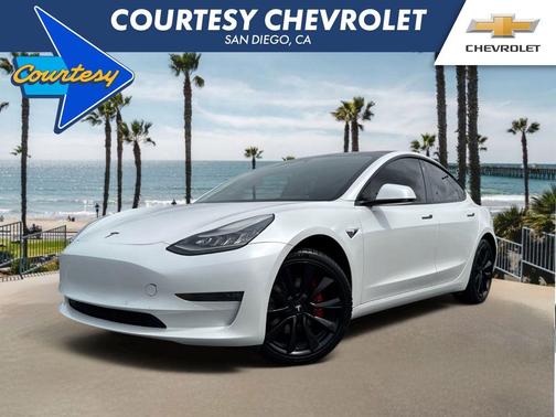 Pearl White Multi 2019 Tesla Model 3 Performance