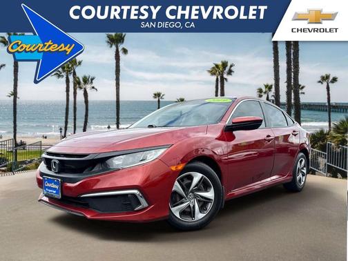 Molten Lava Pearl 2019 Honda Civic LX