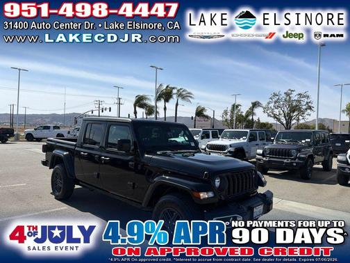 Black Clearcoat 2024 Jeep Gladiator Sport