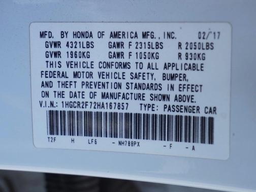 2017 Honda Accord EX