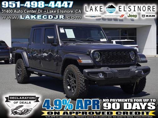 Granite Crystal Clearcoat Metallic 2024 Jeep Gladiator Sport