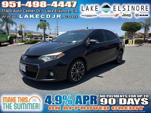 Black Sand 2015 Toyota Corolla S Plus