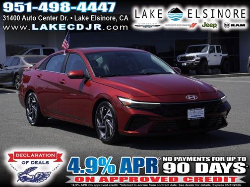 Red 2024 Hyundai ELANTRA Limited