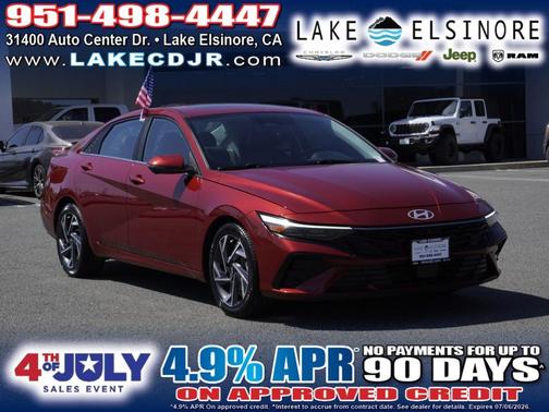 Red 2024 Hyundai ELANTRA Limited