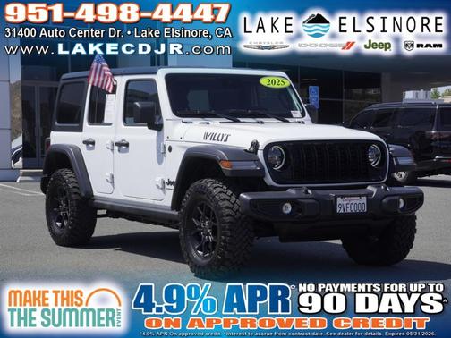 Bright White Clearcoat 2025 Jeep Wrangler Sport