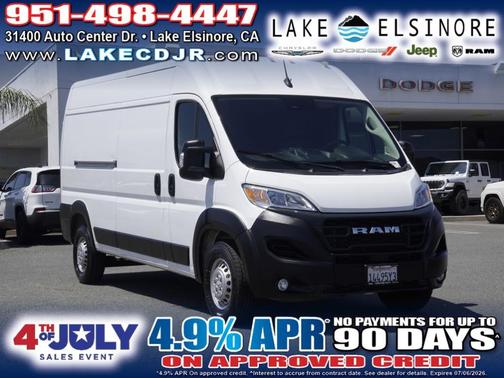 Bright White Clearcoat 2025 RAM ProMaster 2500 High Roof