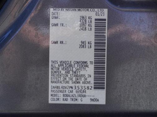 2023 Nissan Altima 2.5 SV