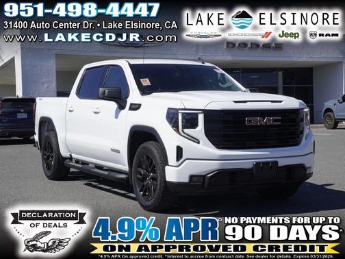 Summit White 2023 GMC Sierra 1500 Elevation