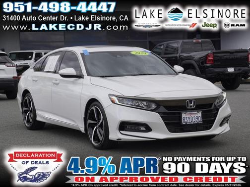 White 2020 Honda Accord Sport 2.0T