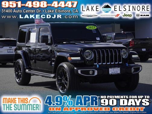 Black Clearcoat 2023 Jeep Wrangler 4xe Sahara