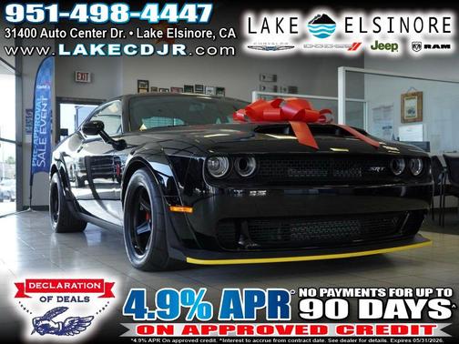 Pitch Black Clearcoat 2018 Dodge Challenger SRT Demon