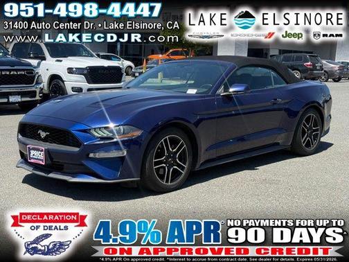 Kona Blue Metallic 2019 Ford Mustang EcoBoost Premium