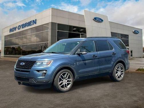 Blue Metallic 2019 Ford Explorer sport