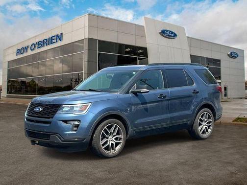Blue Metallic 2019 Ford Explorer sport