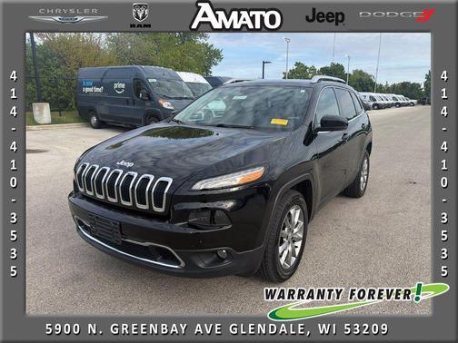 Diamond Black Crystal Pearlcoat 2018 Jeep Cherokee Limited