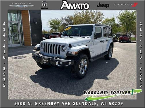 Bright White Clearcoat 2020 Jeep Wrangler Unlimited Sahara