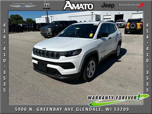 Bright White Clearcoat 2023 Jeep Compass Sport