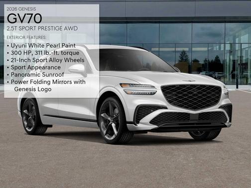 Uyuni White 2026 Genesis GV70 2.5T Sport Prestige