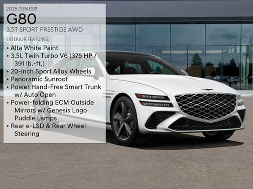 Alta White 2025 Genesis G80 3.5T