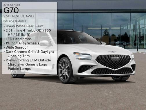 Uyuni White 2026 Genesis G70 2.5T Prestige