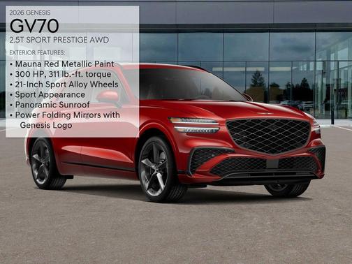 Red 2026 Genesis GV70 2.5T Sport Prestige