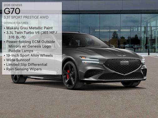 Makalu Gray 2026 Genesis G70 3.3T Sport Prestige