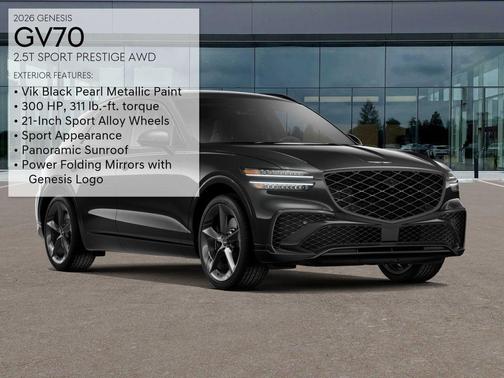 Vik Black 2026 Genesis GV70 2.5T Sport Prestige