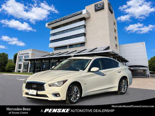 Pure White 2018 INFINITI Q50 3.0t LUXE
