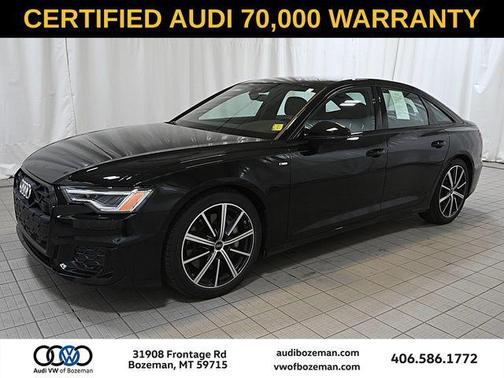 Black Metallic 2025 Audi A6 Premium 55 TFSI quattro S tronic