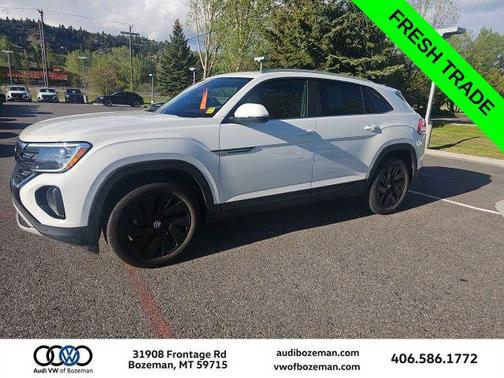 Pure White 2024 Volkswagen Atlas Cross Sport 2.0T SE w/Technology 4MOTION