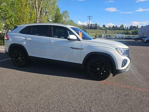 Pure White 2024 Volkswagen Atlas Cross Sport 2.0T SE w/Technology 4MOTION