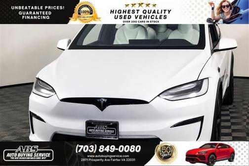 Pearl White Multi-Coat 2022 Tesla Model X Dual Motor All-Wheel Drive