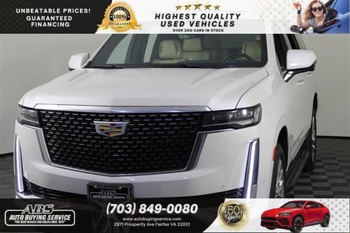 Crystal White Tricoat 2022 Cadillac Escalade Premium Luxury