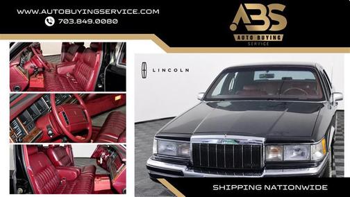 Black 1990 Lincoln Town Car