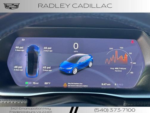 Deep Blue Metallic 2017 Tesla Model X 90D