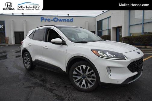 White 2020 Ford Escape Titanium Hybrid