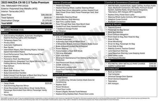 Polymetal Gray Metallic 2023 Mazda CX-50 2.5 Turbo Premium Package