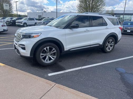 Star White Metallic Tri-Coat 2020 Ford Explorer Platinum