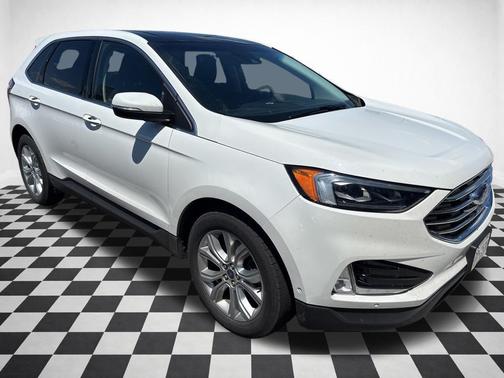 Star White Metallic Tri-Coat 2020 Ford Edge Titanium