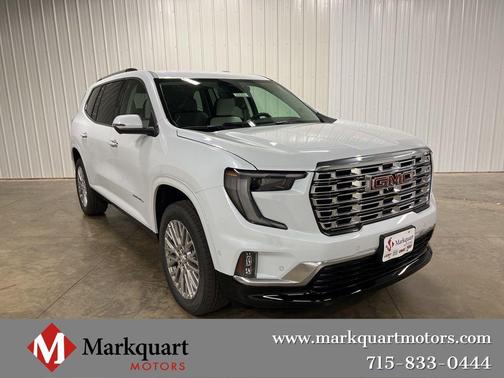 Glacier White Tricoat 2026 GMC Acadia Denali SUV