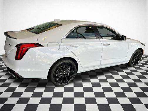 Vibrant White Tricoat 2026 Cadillac CT4 Premium Luxury