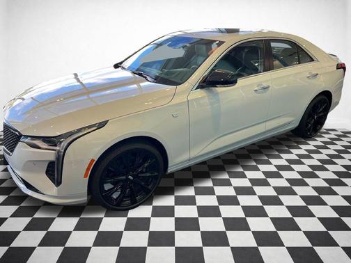 Vibrant White Tricoat 2026 Cadillac CT4 Premium Luxury