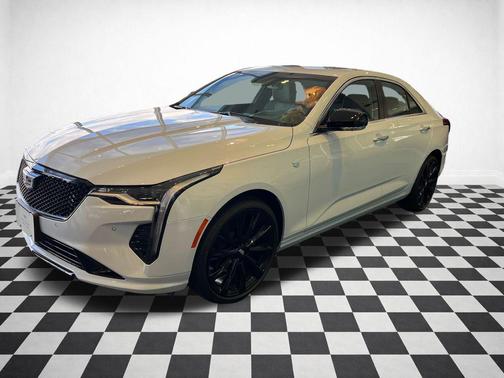 Vibrant White Tricoat 2026 Cadillac CT4 Premium Luxury