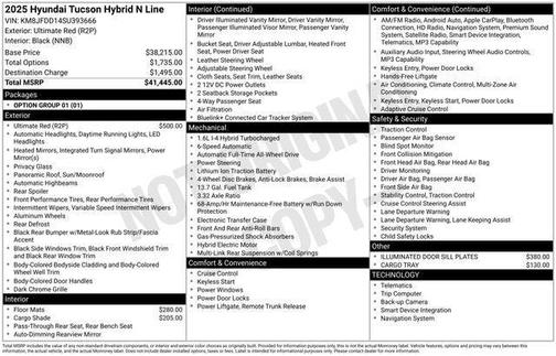 2025 Hyundai TUCSON Hybrid N Line