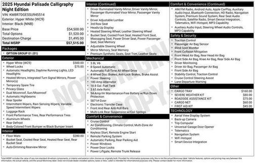 2025 Hyundai PALISADE Calligraphy Night Edition