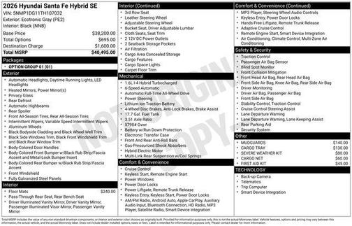 2026 Hyundai SANTA FE HEV SE